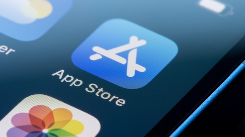 Apple App Store icon closeup