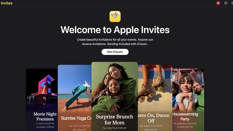 Apple Invites on the web