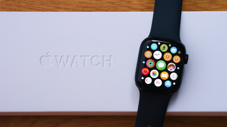 Apple Watch with its box