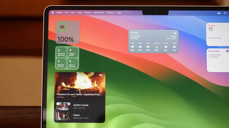 macOS Sonoma widgets