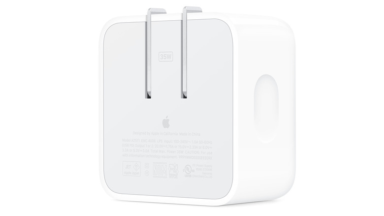 Apple power adapter with pins closed