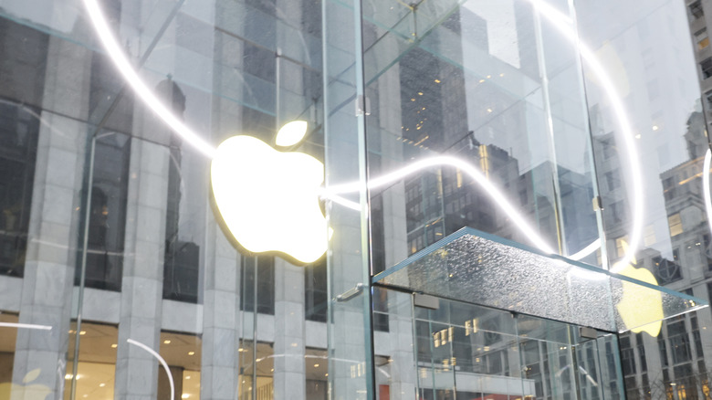 View of an Apple store. 