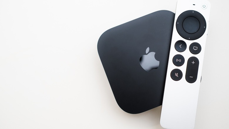 Apple TV 4K streaming box and remote