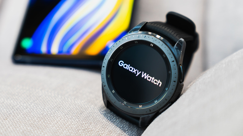 Samsung Galaxy Watch and phone