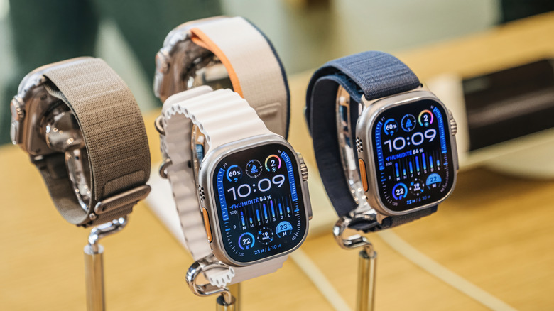 display of four Apple Watch Ultra 2 models