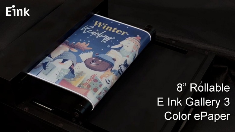 E Ink Rollable Color Paper Display