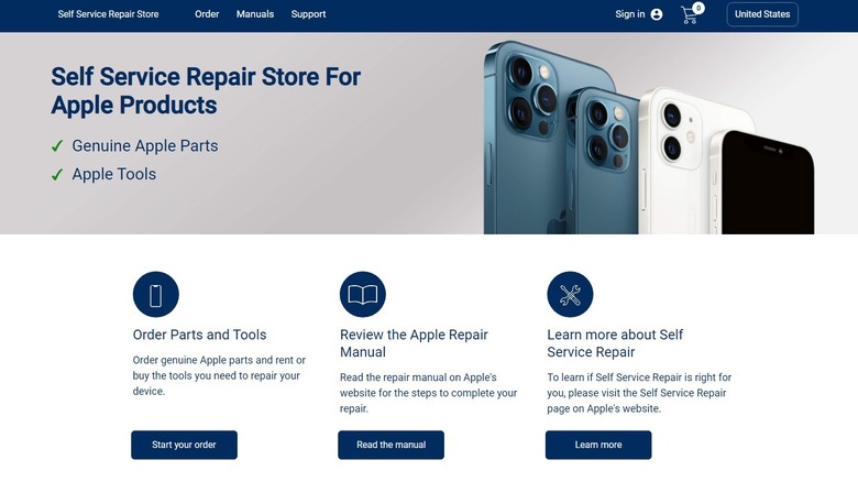 Self Service Repair Store Website