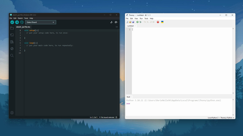 Arduino IDE with Thonny IDE