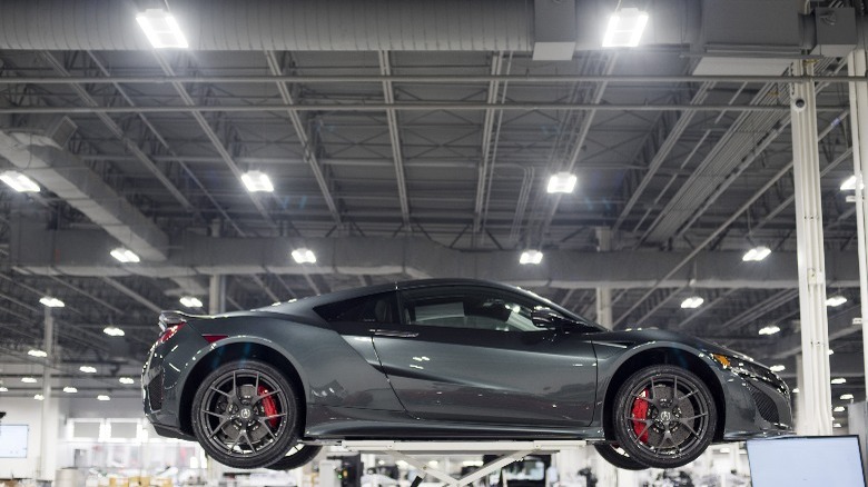 Acura NSX in a manufacturing plant