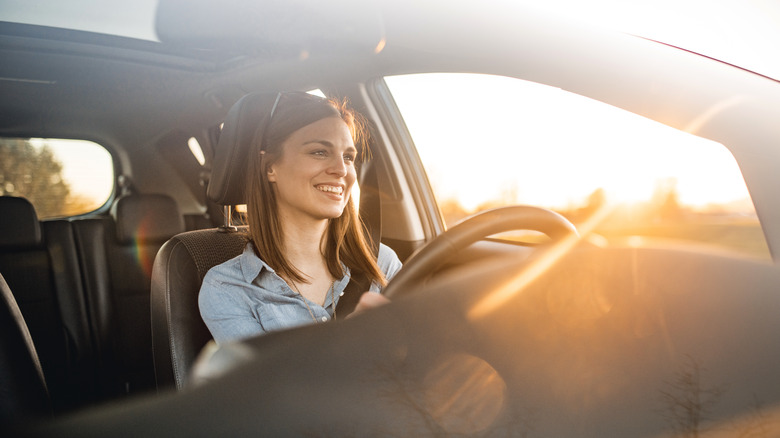 woman driving