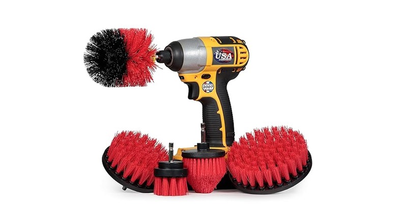 Drillbrush red brush attachment