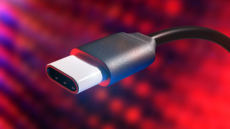 Render of close-up USB-C cable