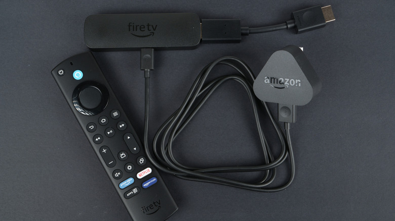 Amazon Fire TV remote and cables