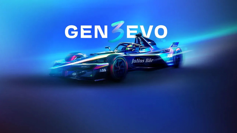 Front angle view of the Formula E Gen3 Evo race car