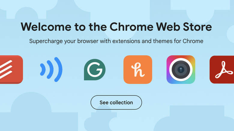 Chrome Web Store home page
