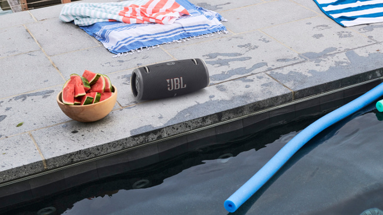 JBL Xtreme 3 next to a pool