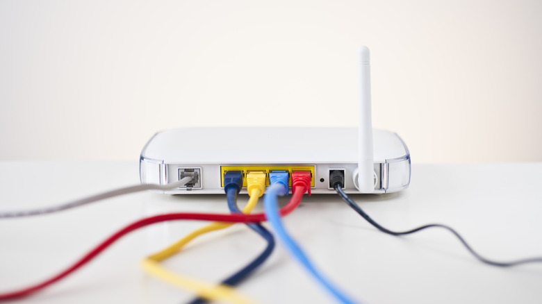 Wi-Fi router ethernet cables