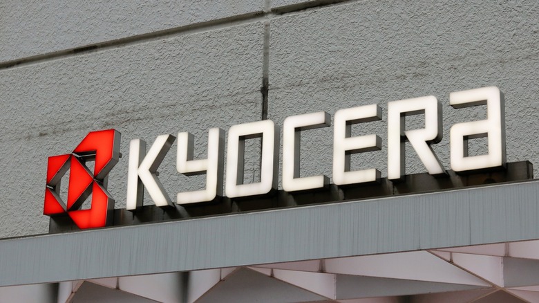 Kyocera branding on the Harajuku Building in Tokyo's Shibuya Ward