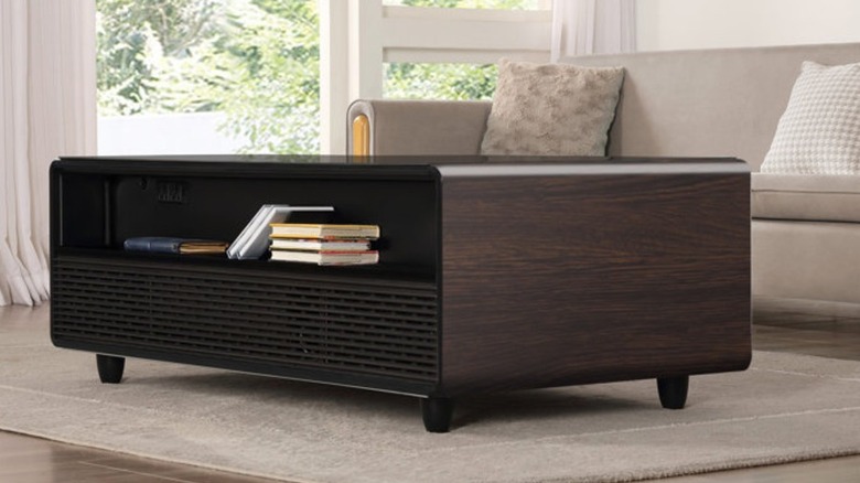 The Livtab Smart Coffee Table in a living room