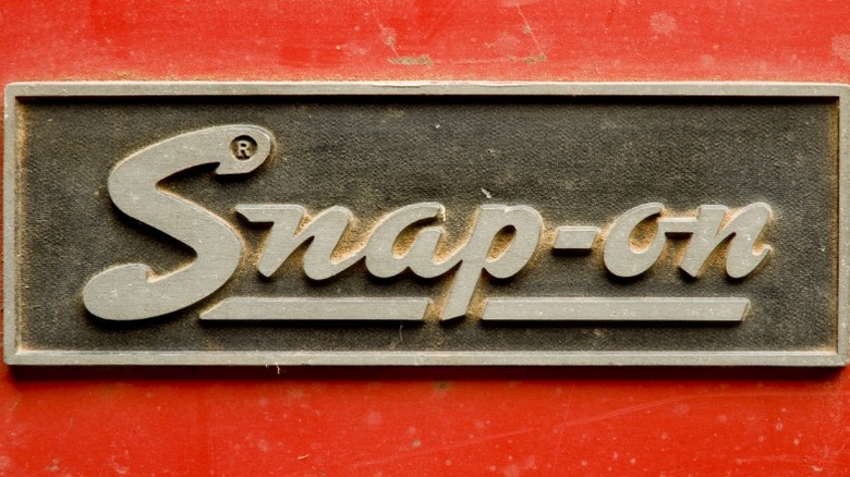 a vintage snap-on logo