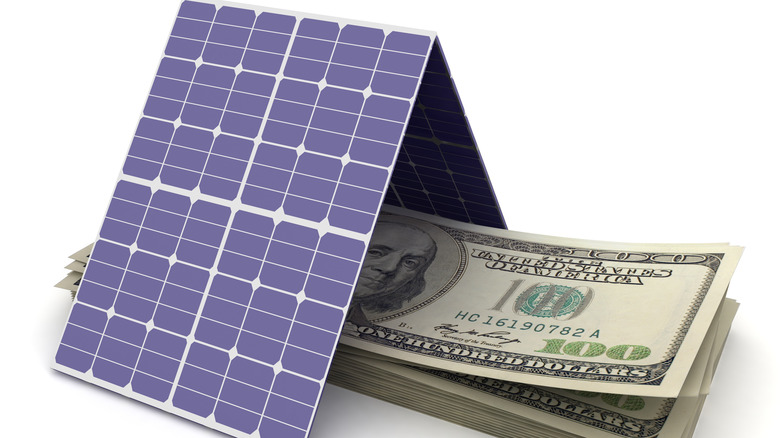 Money under soalr panels