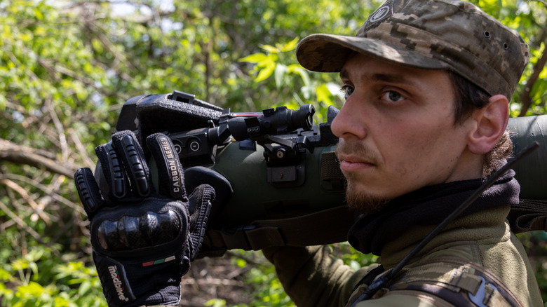 Infantry soldier with NLAW