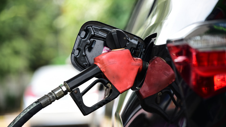 refueling car at the pump