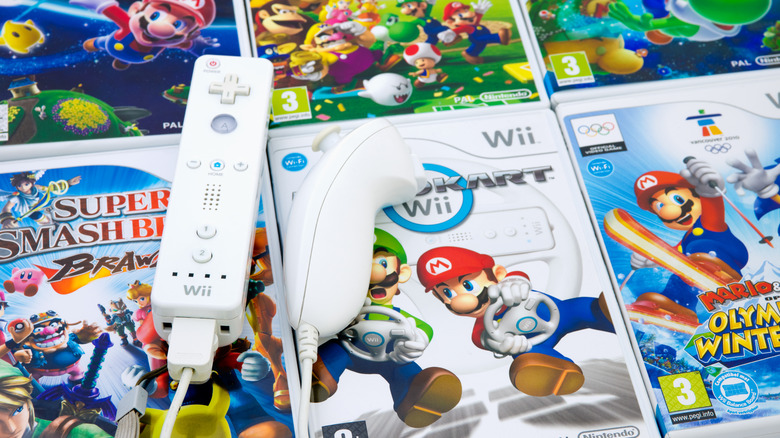 Nintendo Wii games and controllers