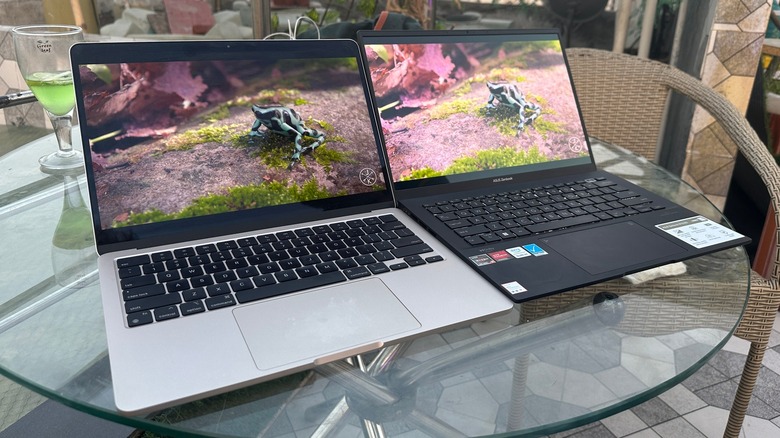 Asus ZenBook 14 OLED and MacBook Air