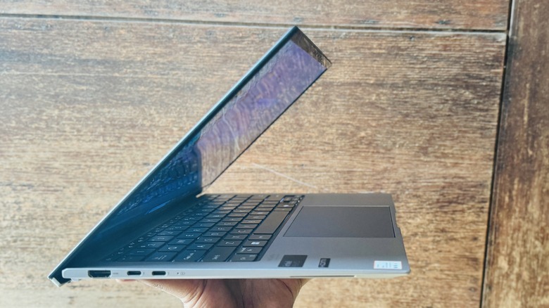 Side view of Zenbook S13 OLED