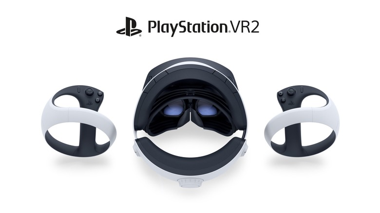 PS VR2 headset and controllers