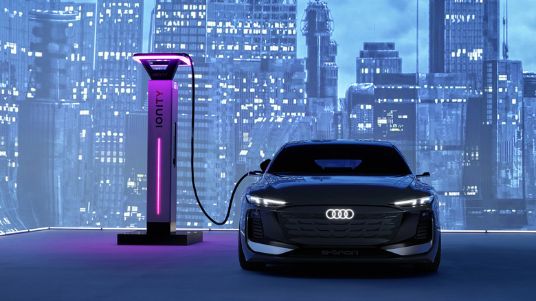 Audi A6 Avant e-tron concept charging