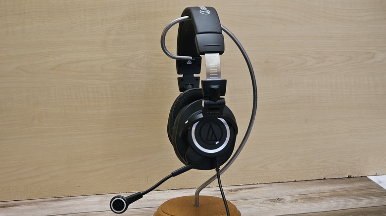 Headphones on a stand