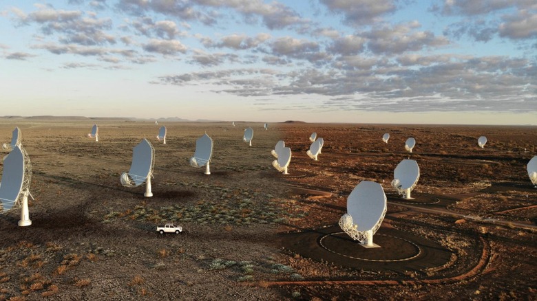 Artists impression of the SKA telescope in South Africa