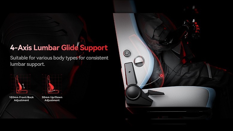 AutoFull M6 gaming chair dynamic lumbar support graphic