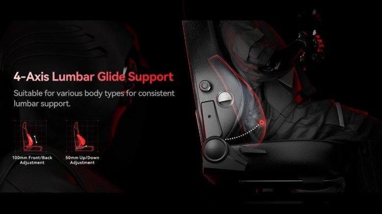 AutoFull M6 gaming chair dynamic lumbar support graphic