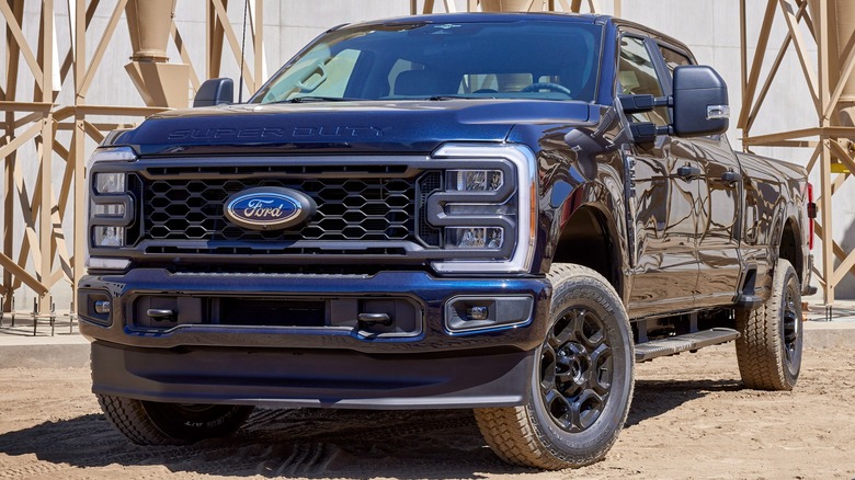 2023 Ford Super Duty F-250 XL STX In Black At A Construction Site