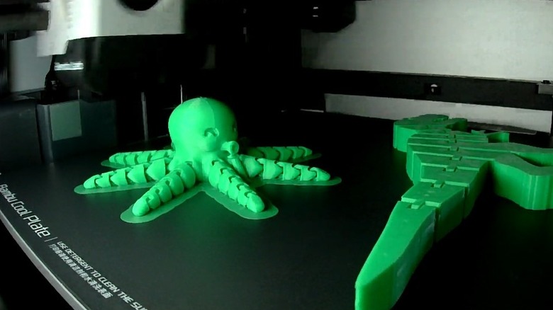 x1c printing an octopus