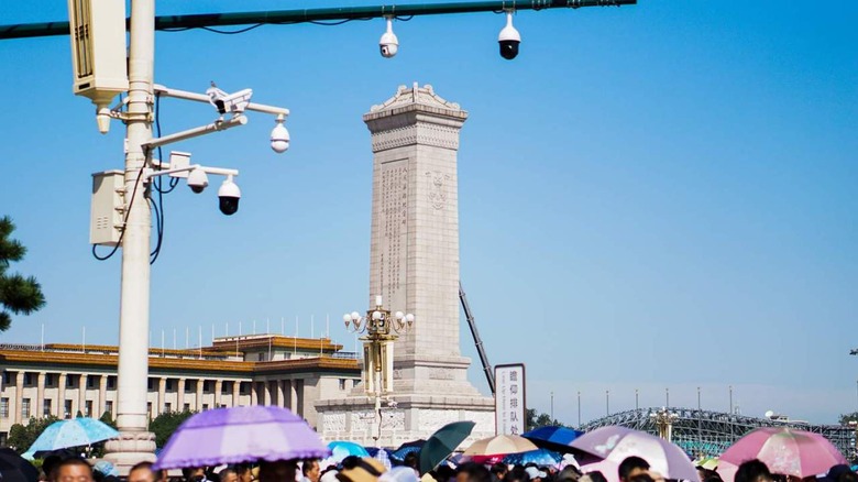 China Tiananmen Square security cameras 