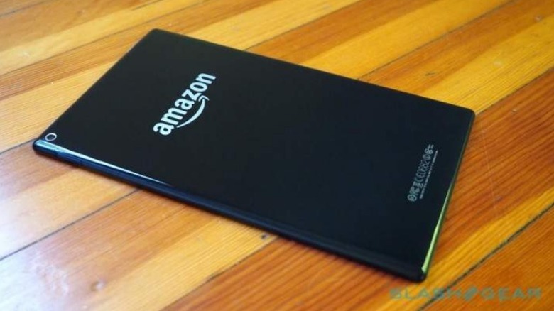 Amazon Fire HD 8 on table 