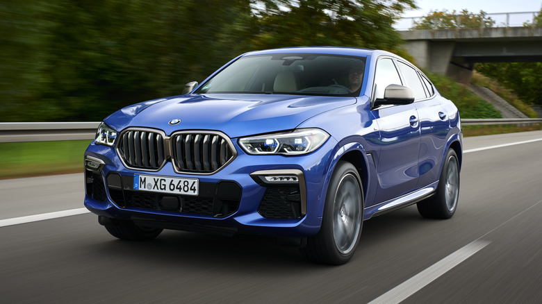 BMW X6 M50i on the highway