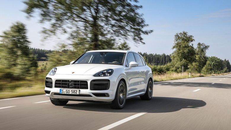 Porsche Cayenne on the road