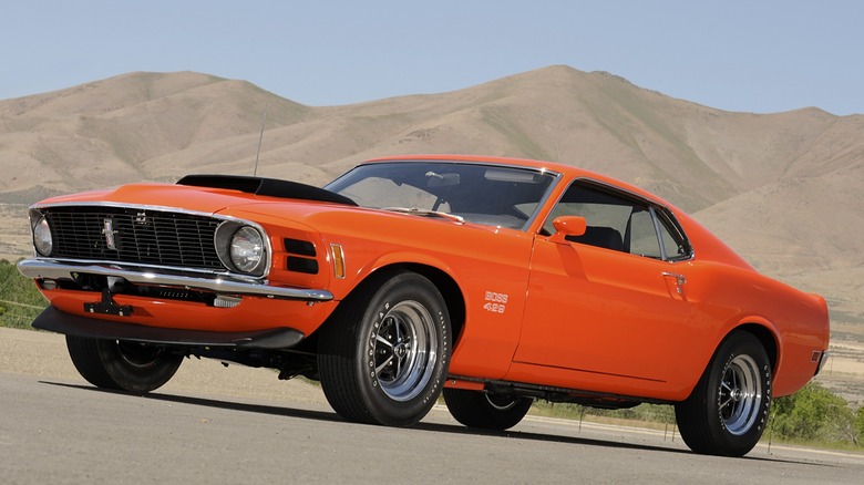 Orange 1970 Boss 429 Mustang