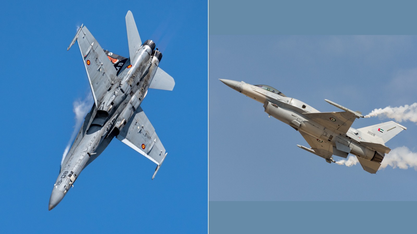 Biggest Differences Between F-16 & F-18 Fighter Jets