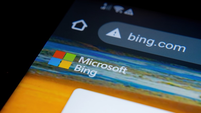 Bing URL on a browser.