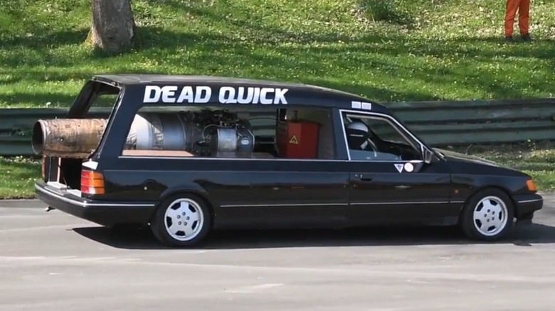 Jet-powered hearse