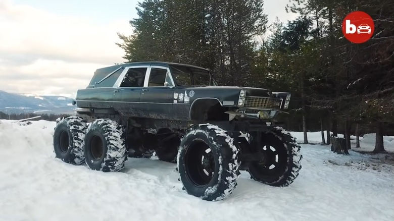 Monster truck hearse