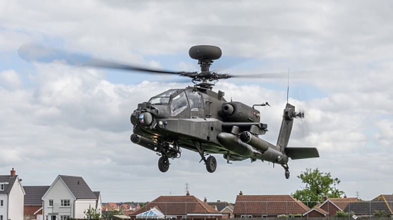 Apache hovering off the ground