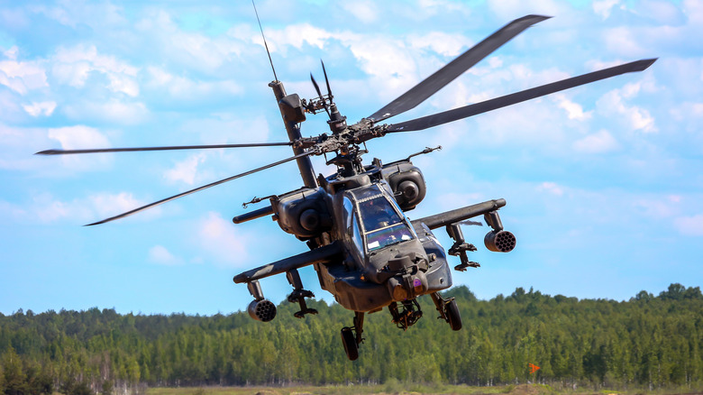 Apache hovering off the ground