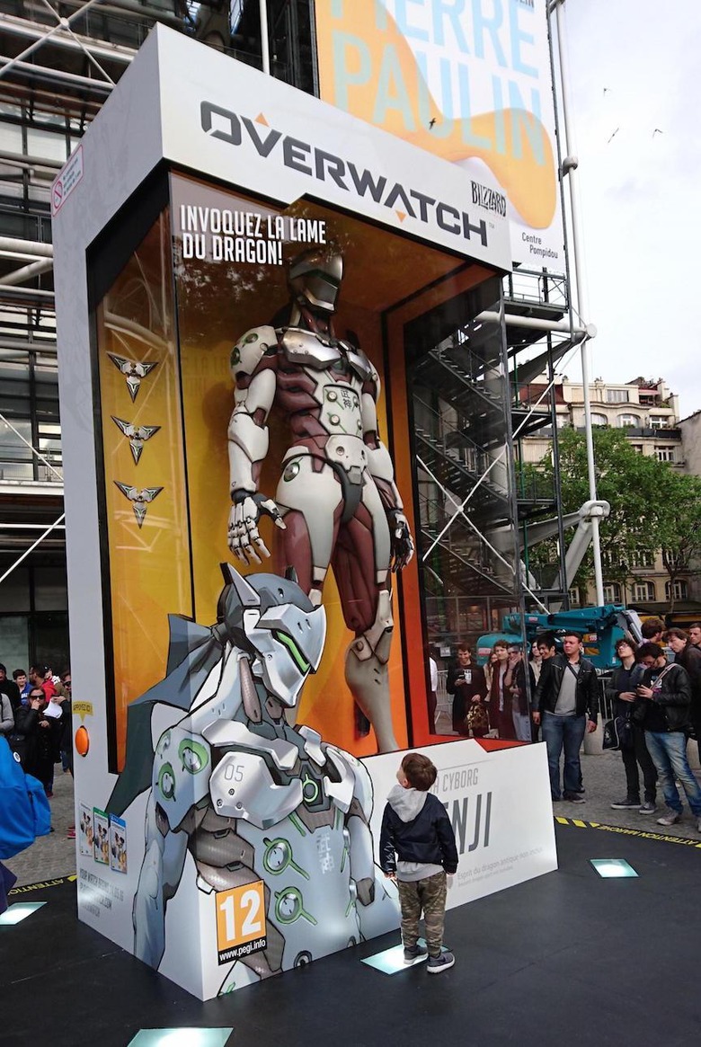 Giant Overwatch action figures appear around the world